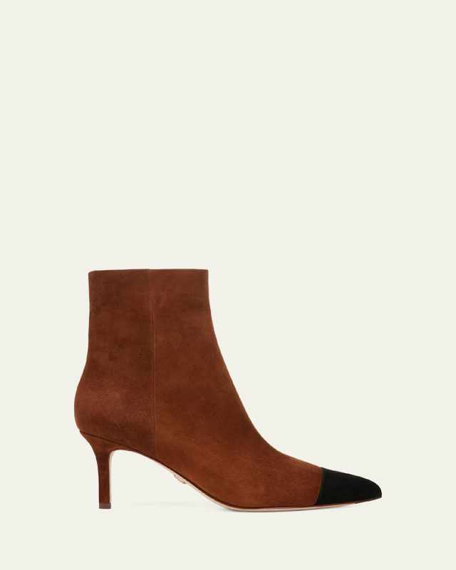 Lisa Bicolor Suede Ankle Booties